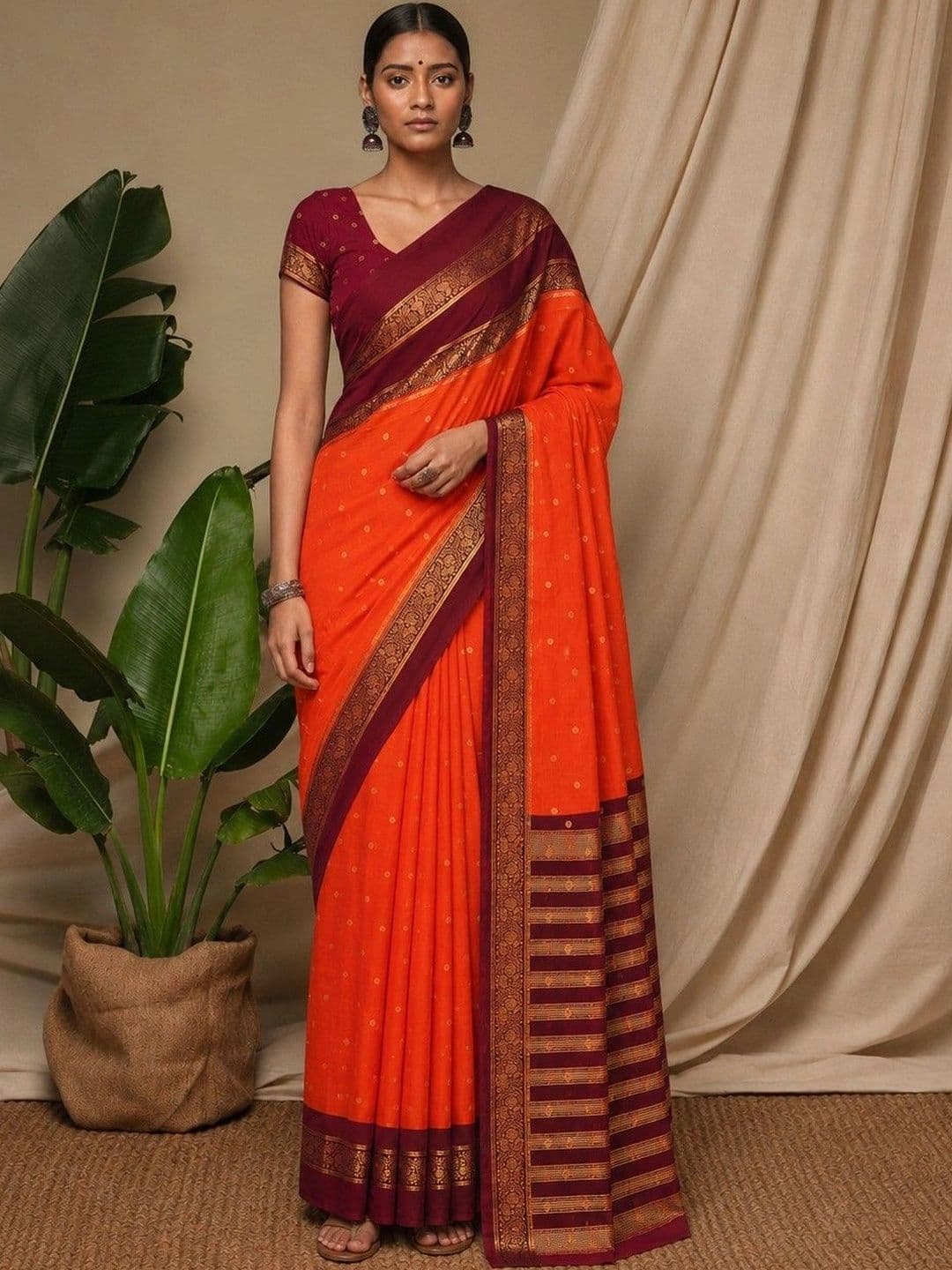 RegalDrapes Ethnic Motifs Zari Pure Georgette Saree - view 1