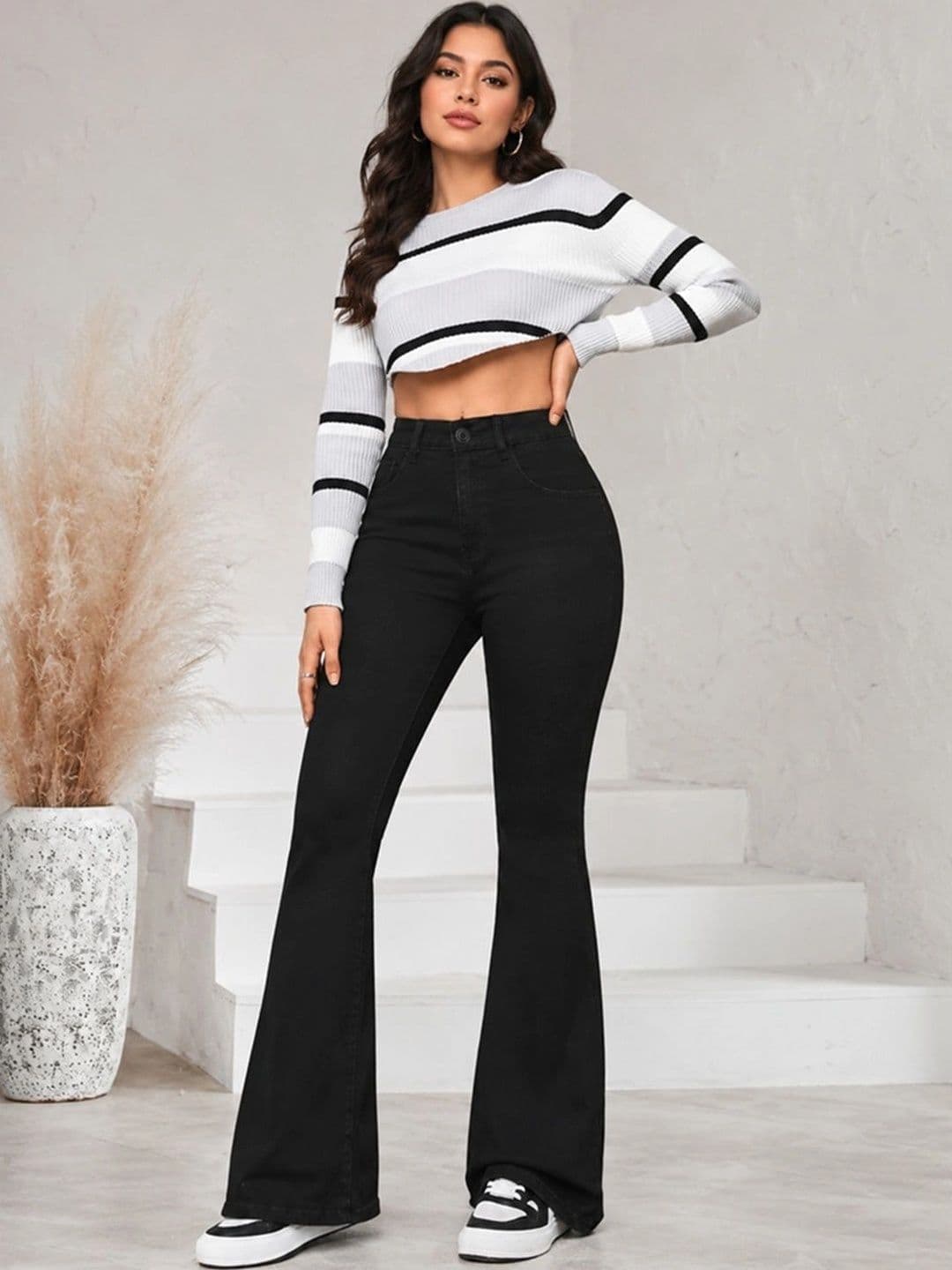 ADBUCKS Women Bootcut High-Rise Stretchable Jeans thumbnail 3