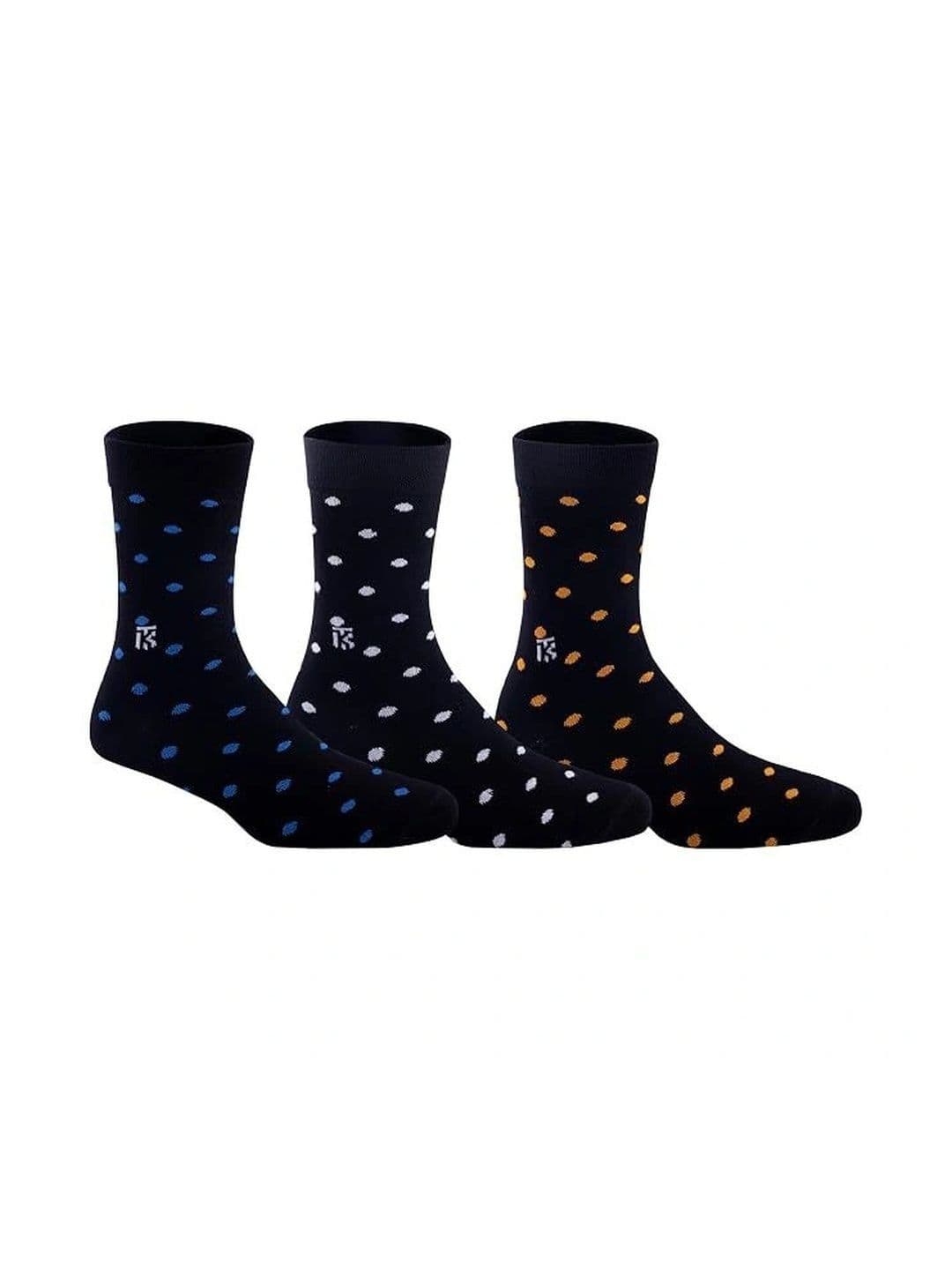 Kikitoes Pack of 3 Bamboo Crew Socks Polka Dot Anti-Odour Moisture Wicking Soft - view 1