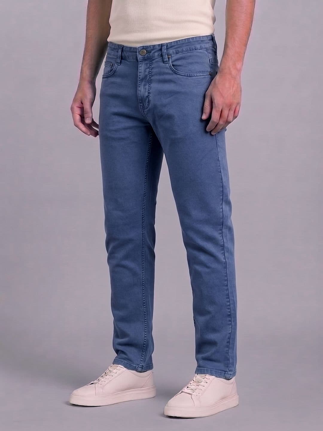 THUNDER JEANS Men Regular Fit Mid-Rise Stretchable Jeans - view 1