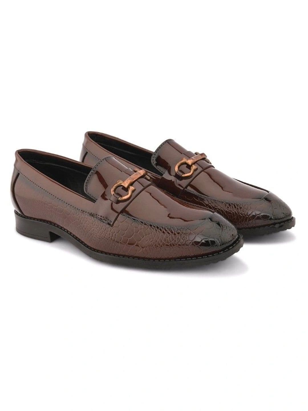 House of Pataudi Men Textured Loafers thumbnail 6