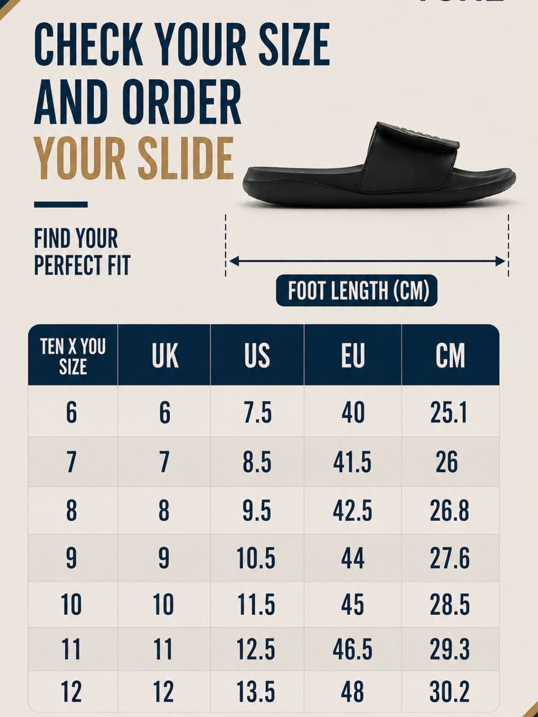 Ten x You Unisex Velcro Sliders thumbnail 4