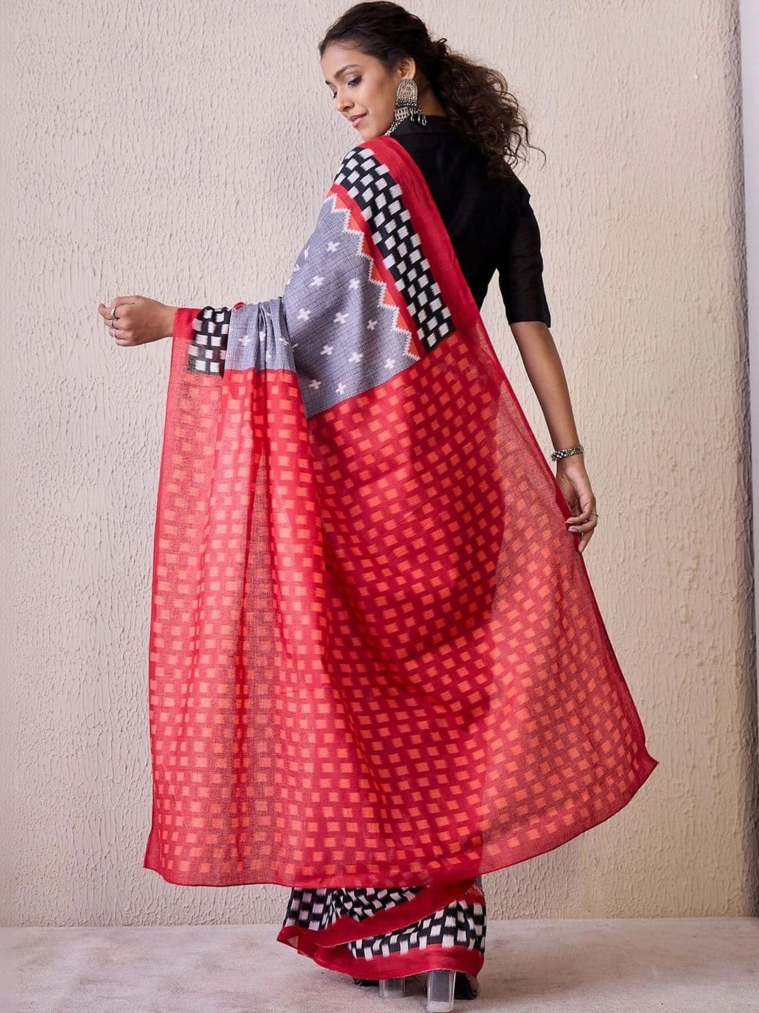 Sangria Designer Khadi Saree thumbnail 2