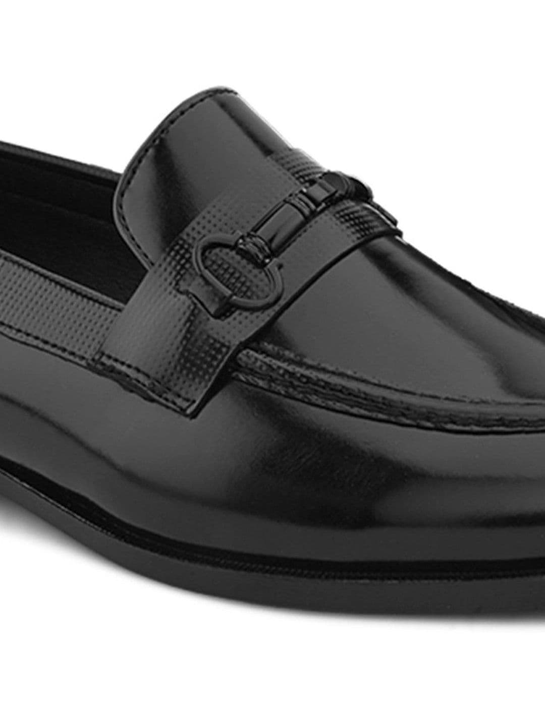 House of Pataudi Men Textured Loafers thumbnail 5