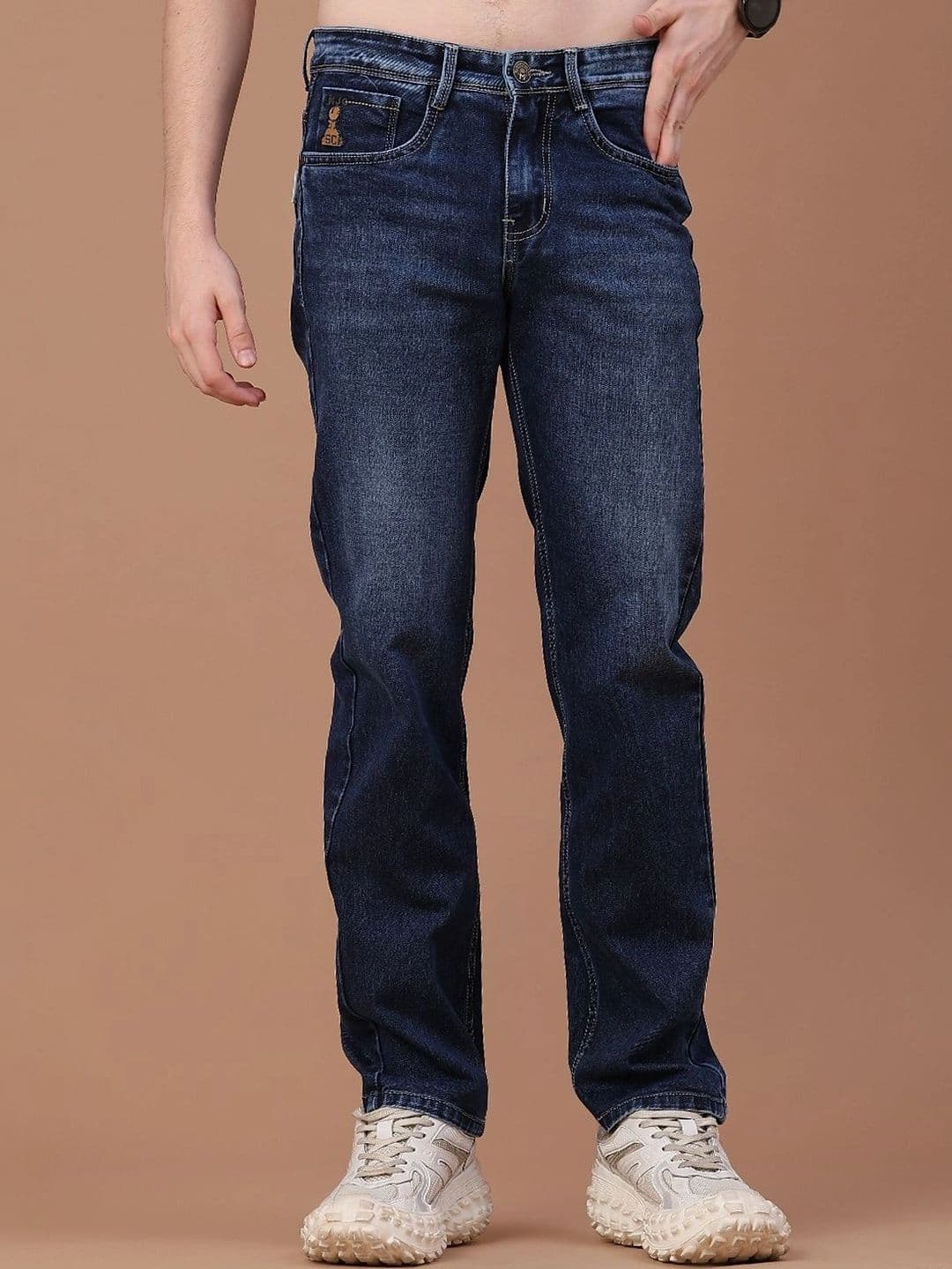 V-Mart Men Regular Fit Mid-Rise Low Distress Jeans - view 1
