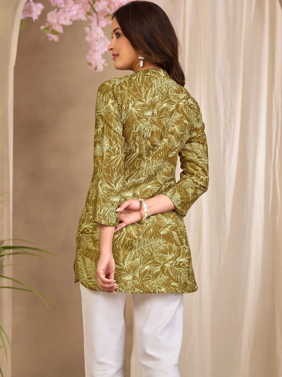 Klotden Viscose Rayon Printed Tropical Tunic thumbnail 3