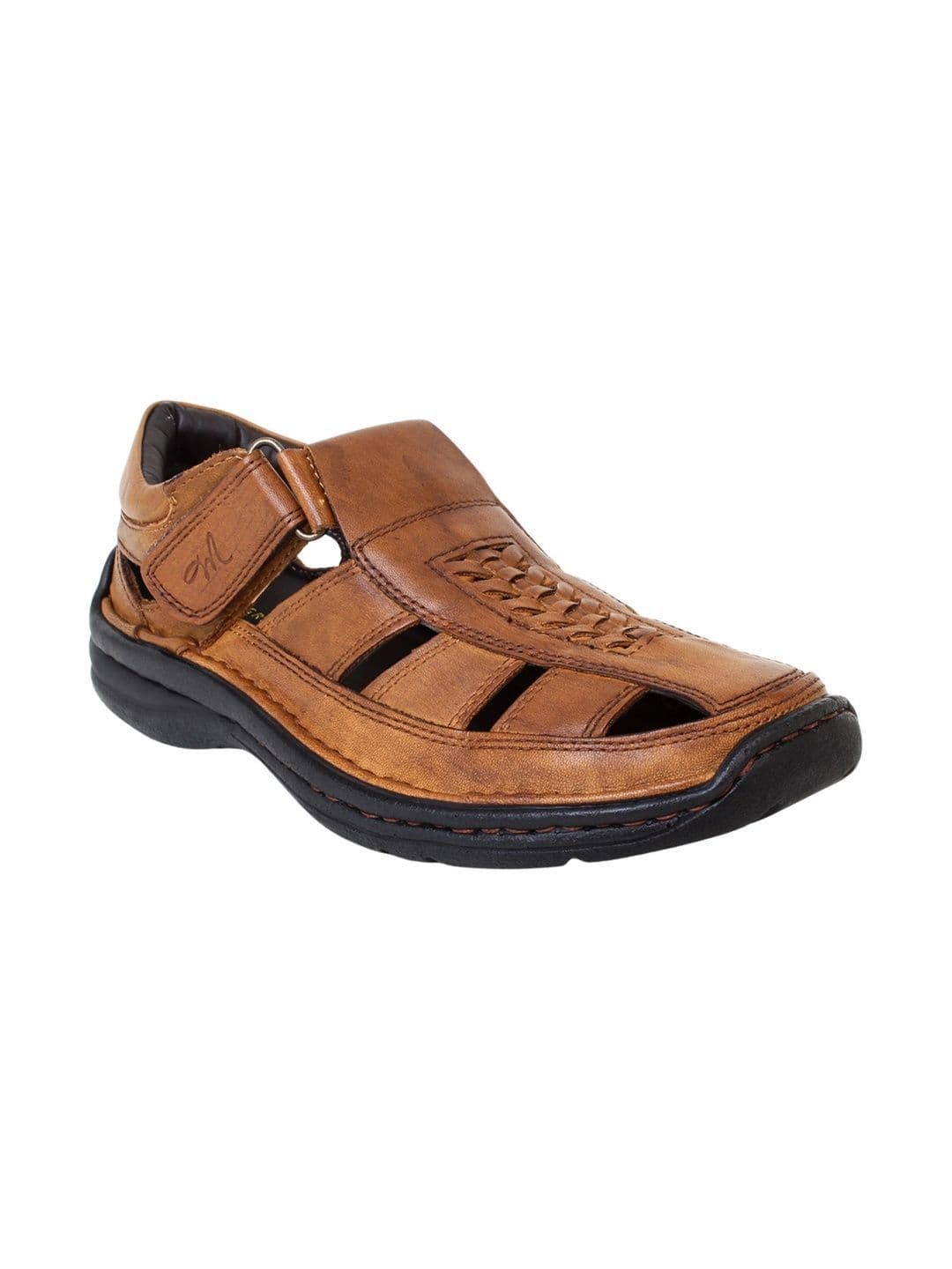 Mardi Gras Men Leather Comfort Sandals thumbnail 3