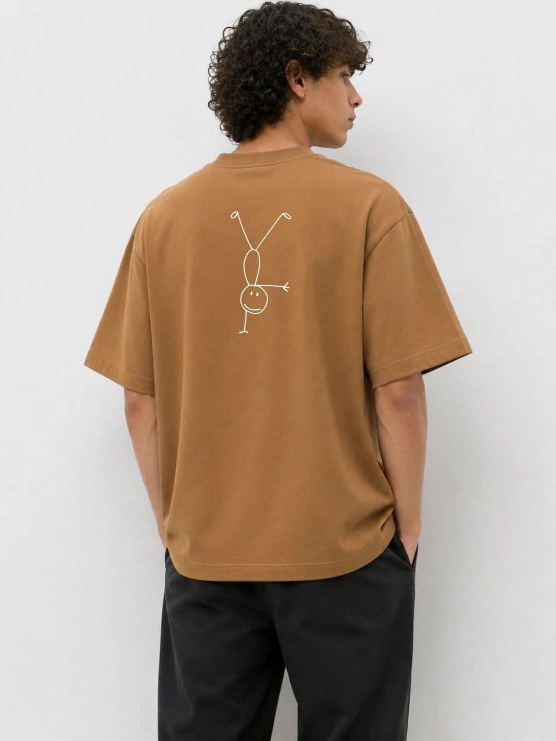 THE NOX Men Typography Printed Drop-Shoulder Sleeves Bio Finish Boxy T-shirt thumbnail 2