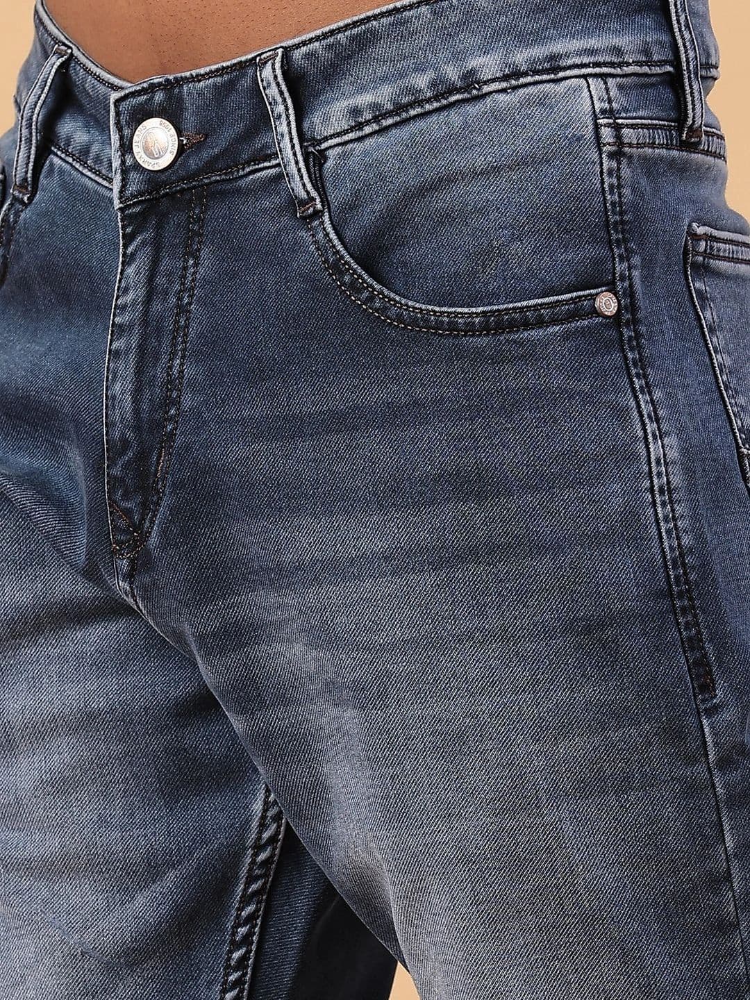 V-Mart Men Regular Fit Mid-Rise Low Distress Jeans thumbnail 3