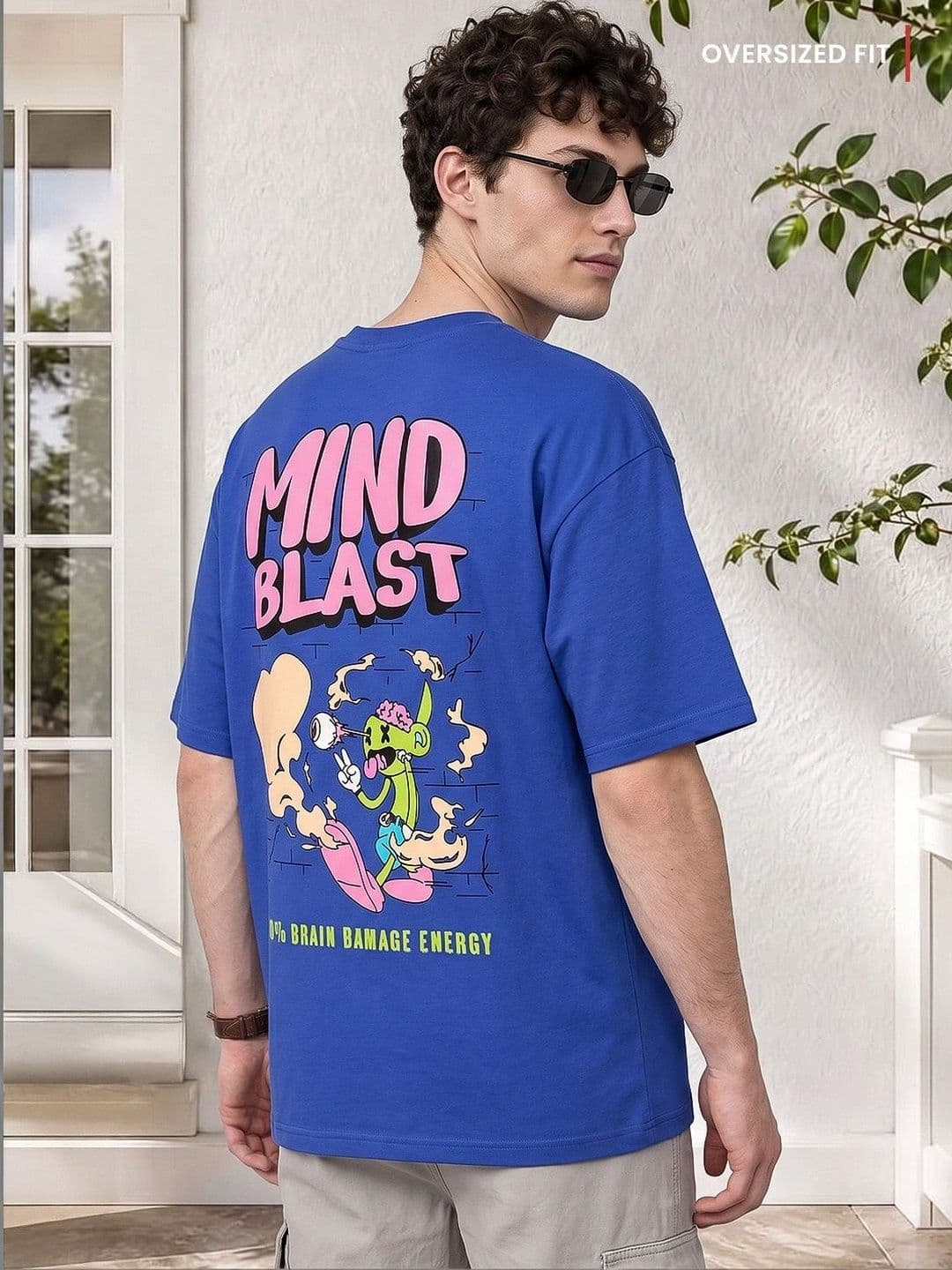 VEIRDO Men Printed Pure Cotton T-shirt thumbnail 6