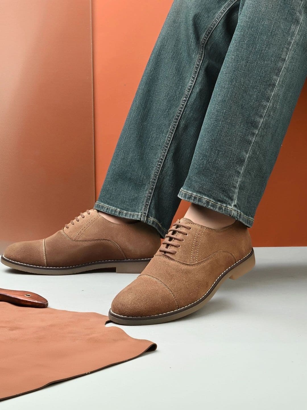 Lushwalk Men Suede Round Toe Lace-Ups Oxfords Formal Shoes - view 1