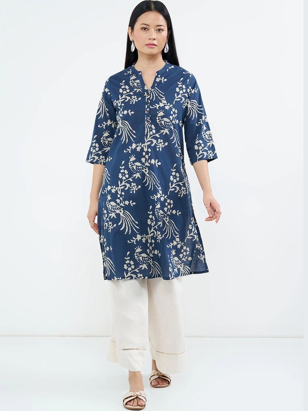RANGMANCH BY PANTALOONS Women Ethnic Motifs Printed Indie Prints Kurta thumbnail 2