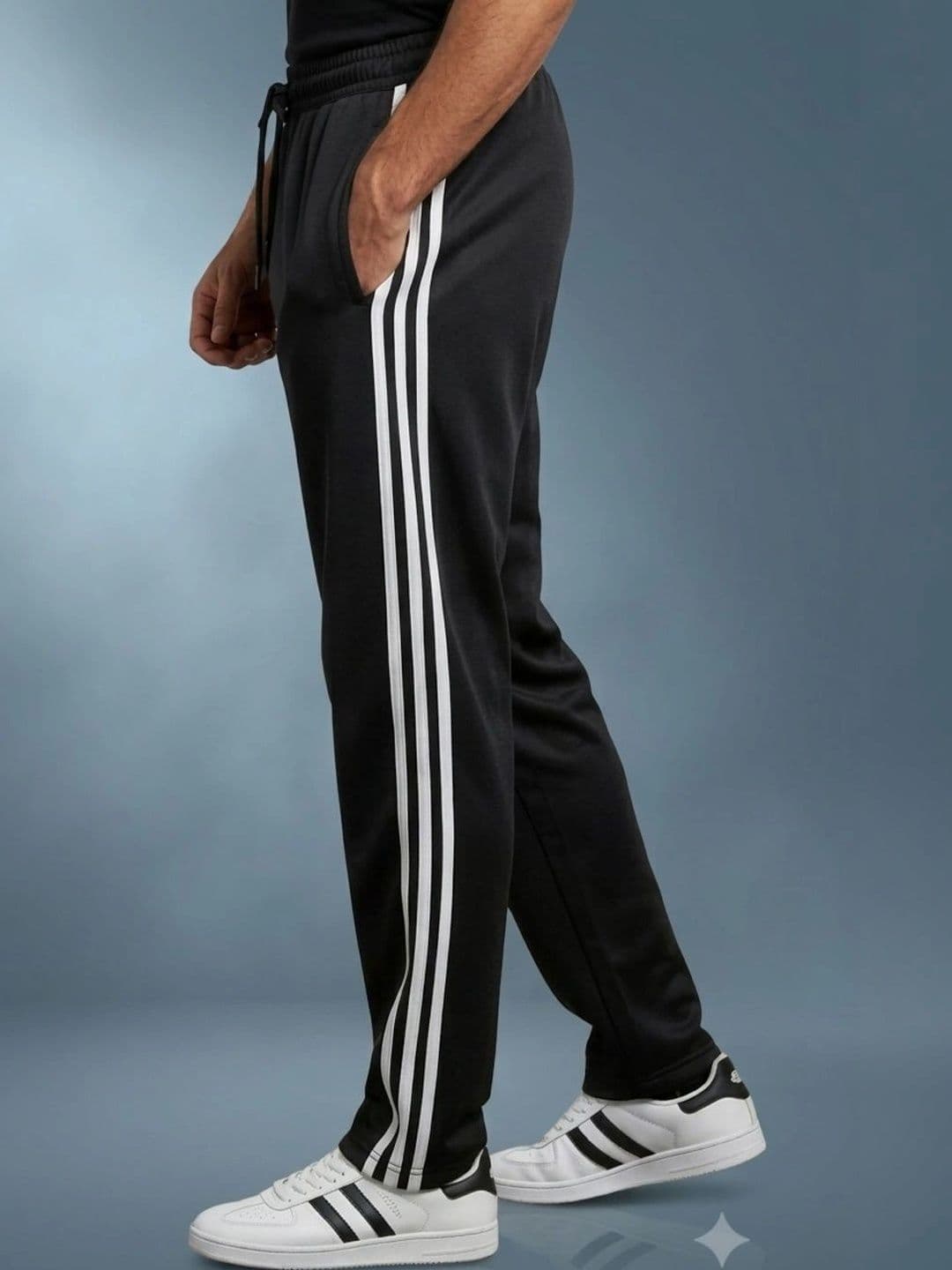 Bite and Style Men Straight Fit Striped Training Track Pants thumbnail 5