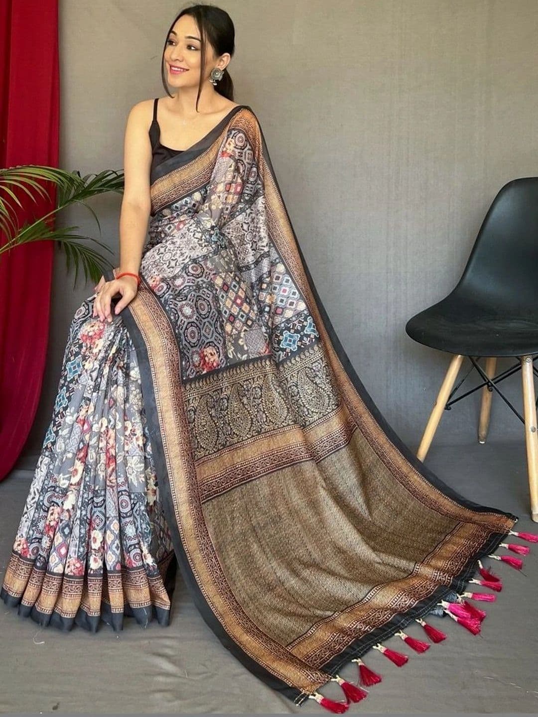 Mitera Kalamkari Saree thumbnail 4
