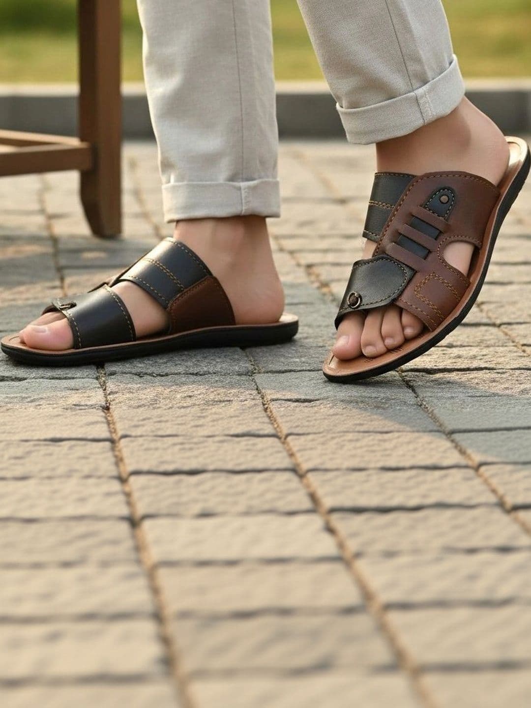 KAPYANSH Men Colourblocked Croslite Sliders - view 1