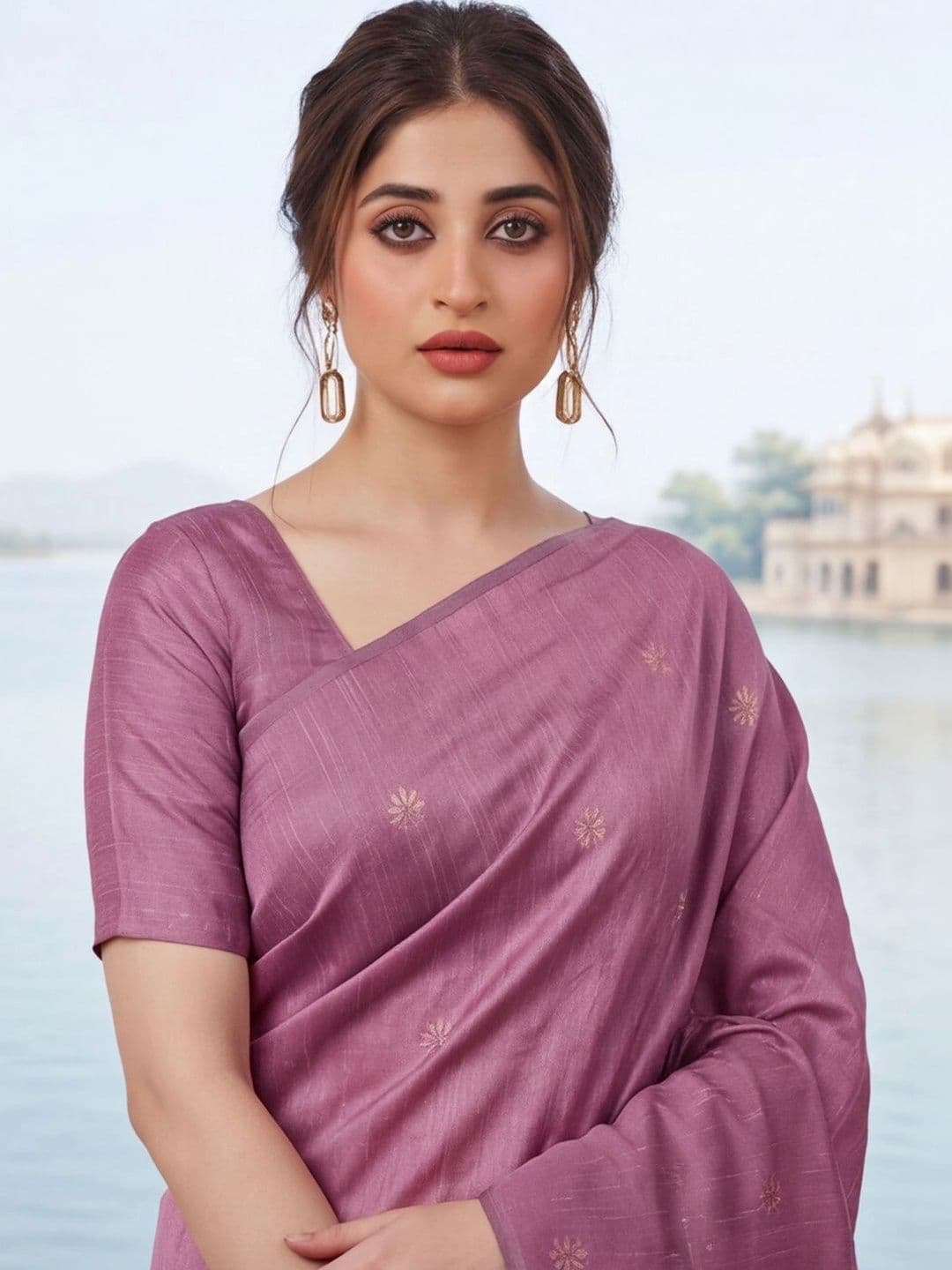 Jaipur Kurti Woven Design Zari Silk Cotton Fusion Banarasi Saree thumbnail 5