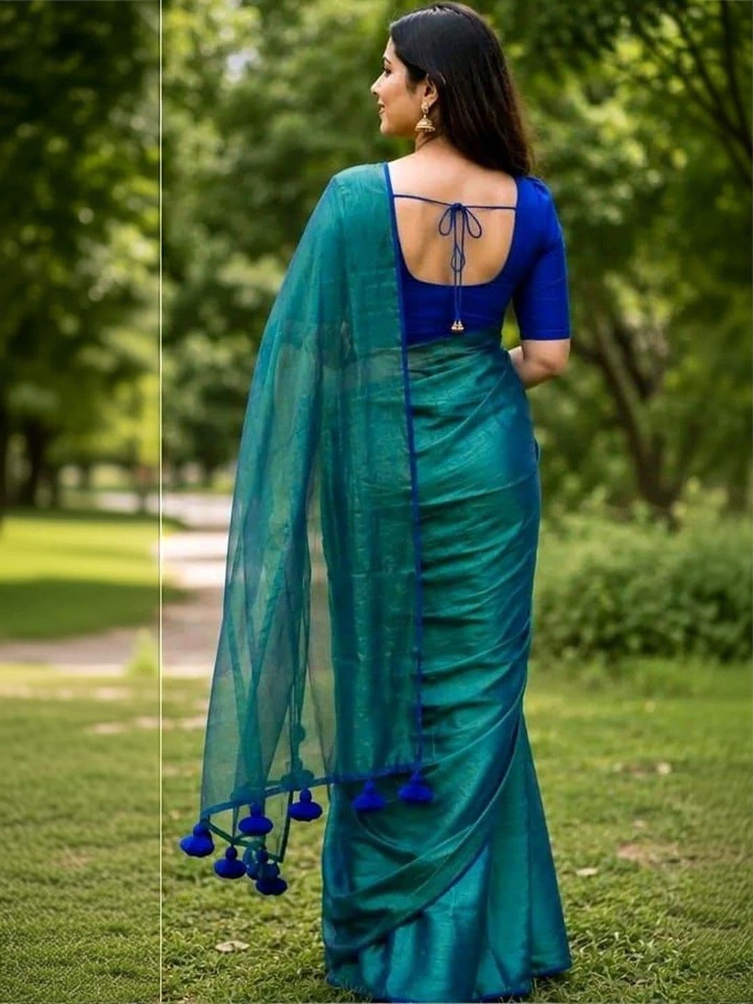 KALINI Tissue Tussar Saree thumbnail 3