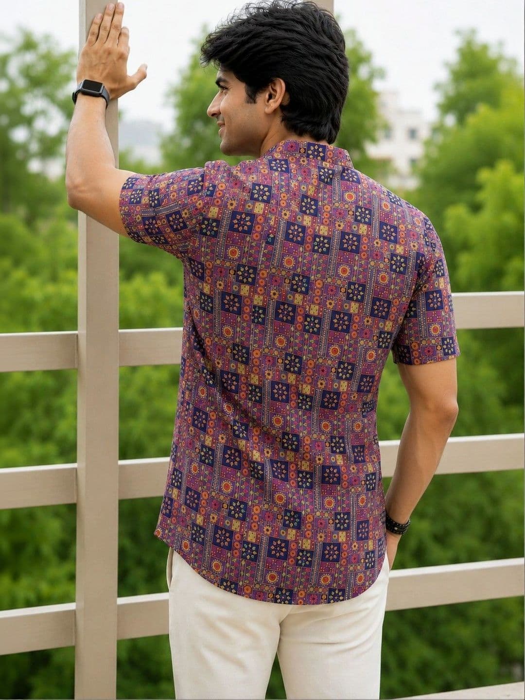 SKYWORRIX Men Ethnic Motifs Printed Kurta thumbnail 2