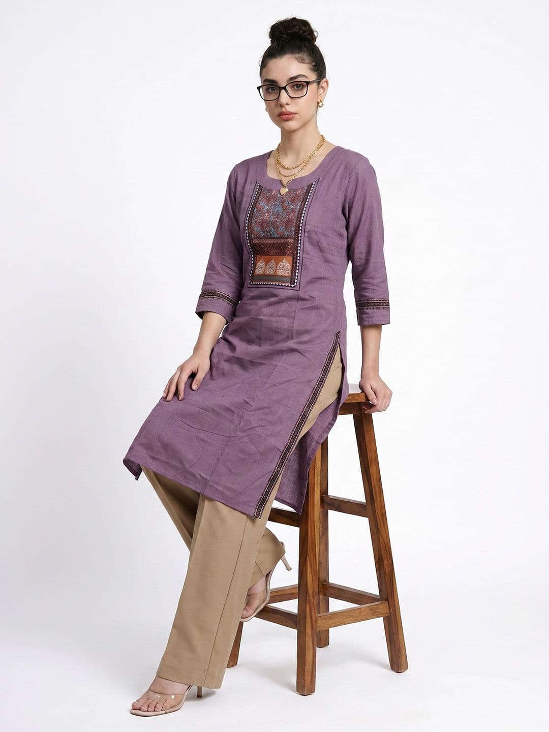 Pehroam Women Ethnic Motifs Kurta thumbnail 5