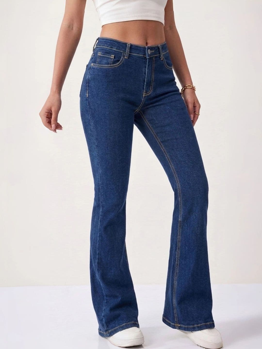 ZENTLY Women Jean Bootcut High-Rise Stretchable Jeans thumbnail 3