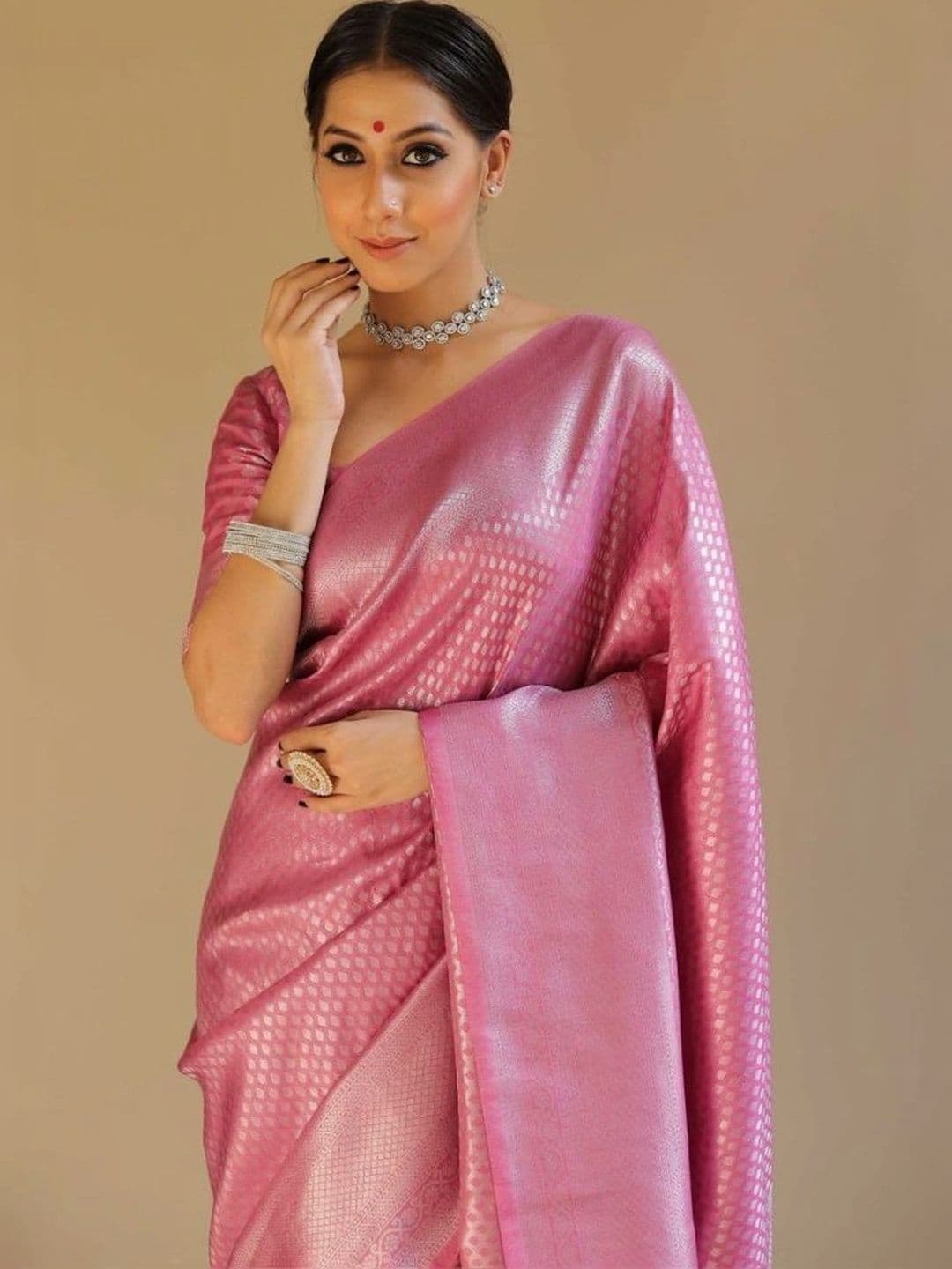 revika Woven Design Zari Art Silk Designer Kanjeevaram Saree thumbnail 4