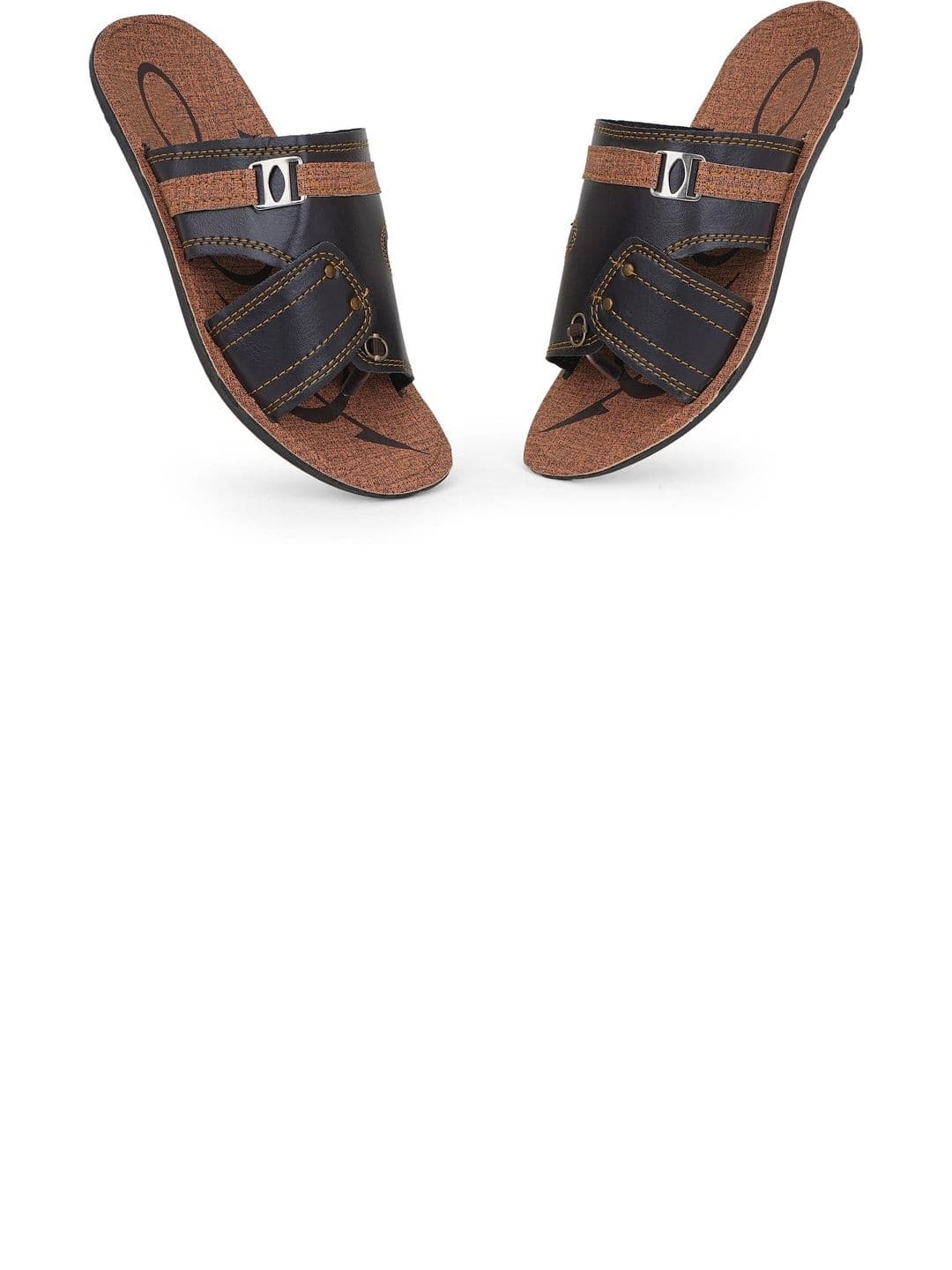 KAPYANSH Men Colourblocked Croslite Sliders thumbnail 3