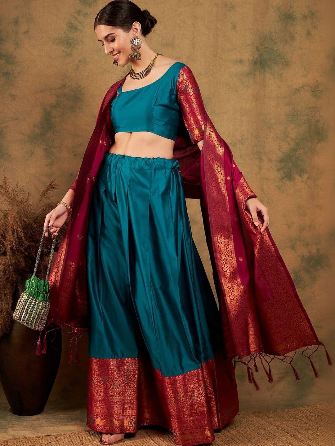 Mitera Semi-Stitched Lehenga & Unstitched Blouse With Dupatta - view 1