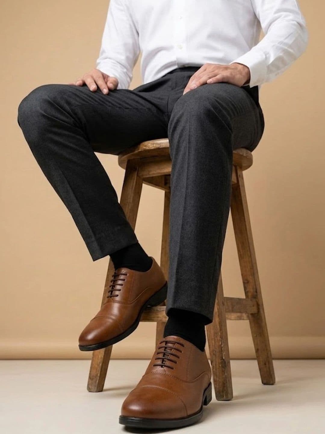 House of Pataudi Men Round Toe Lace-Ups Derbys Formal Shoes - view 1