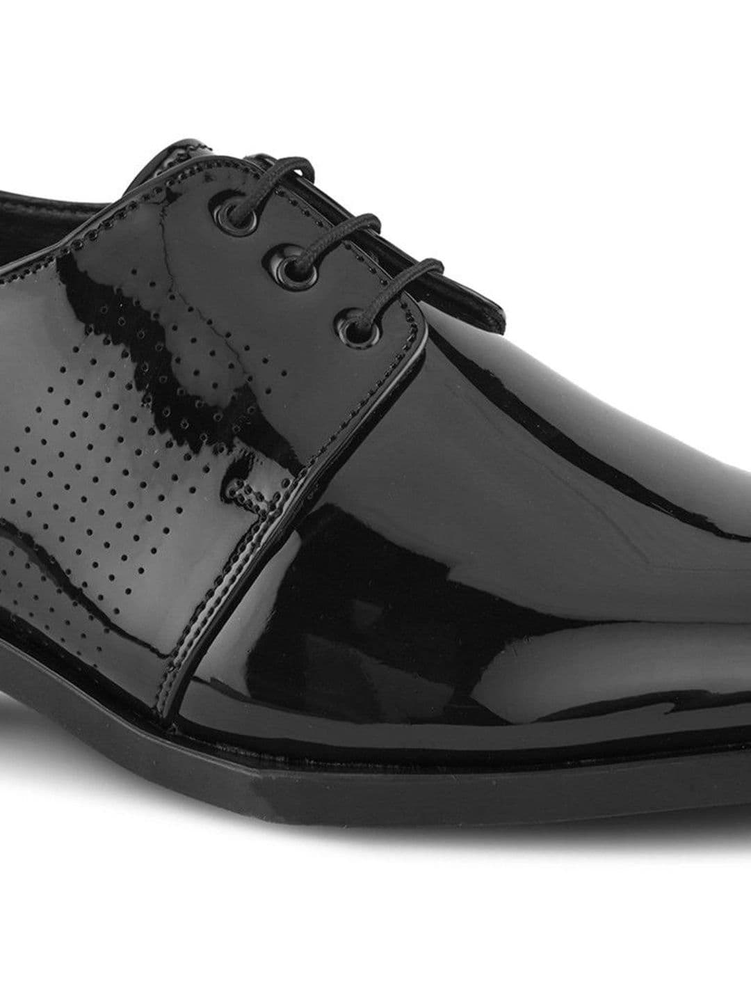 House of Pataudi Men Textured Square Toe Lace-Ups Derbys Formal Shoes thumbnail 5