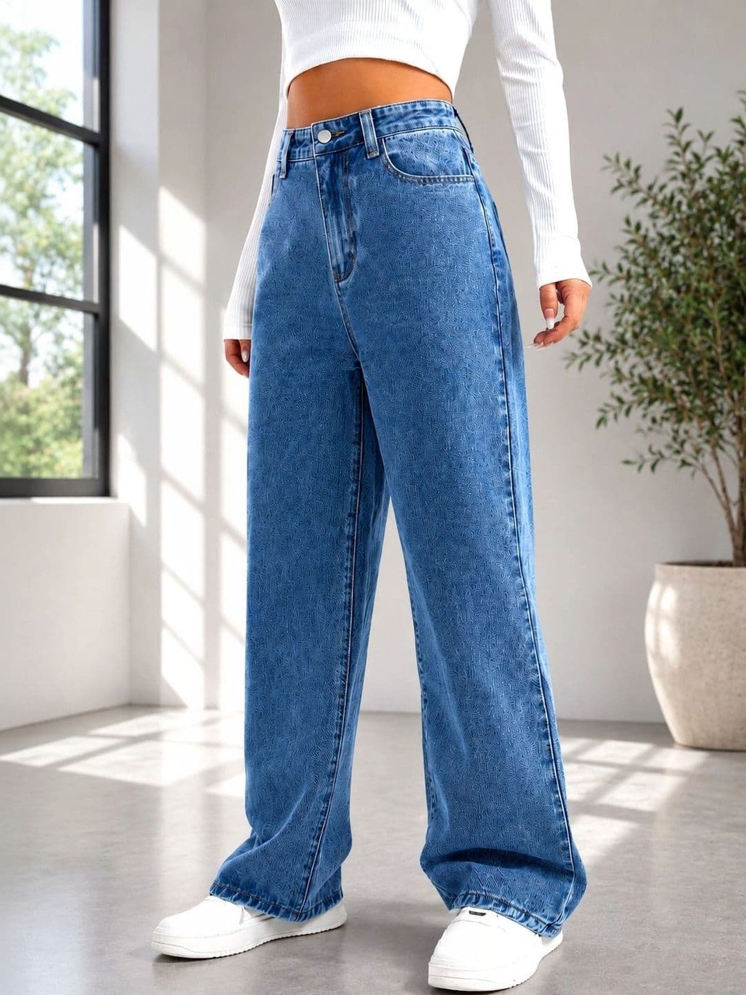 DENIMLOOK Women Flared High-Rise Light Fade Jeans thumbnail 5