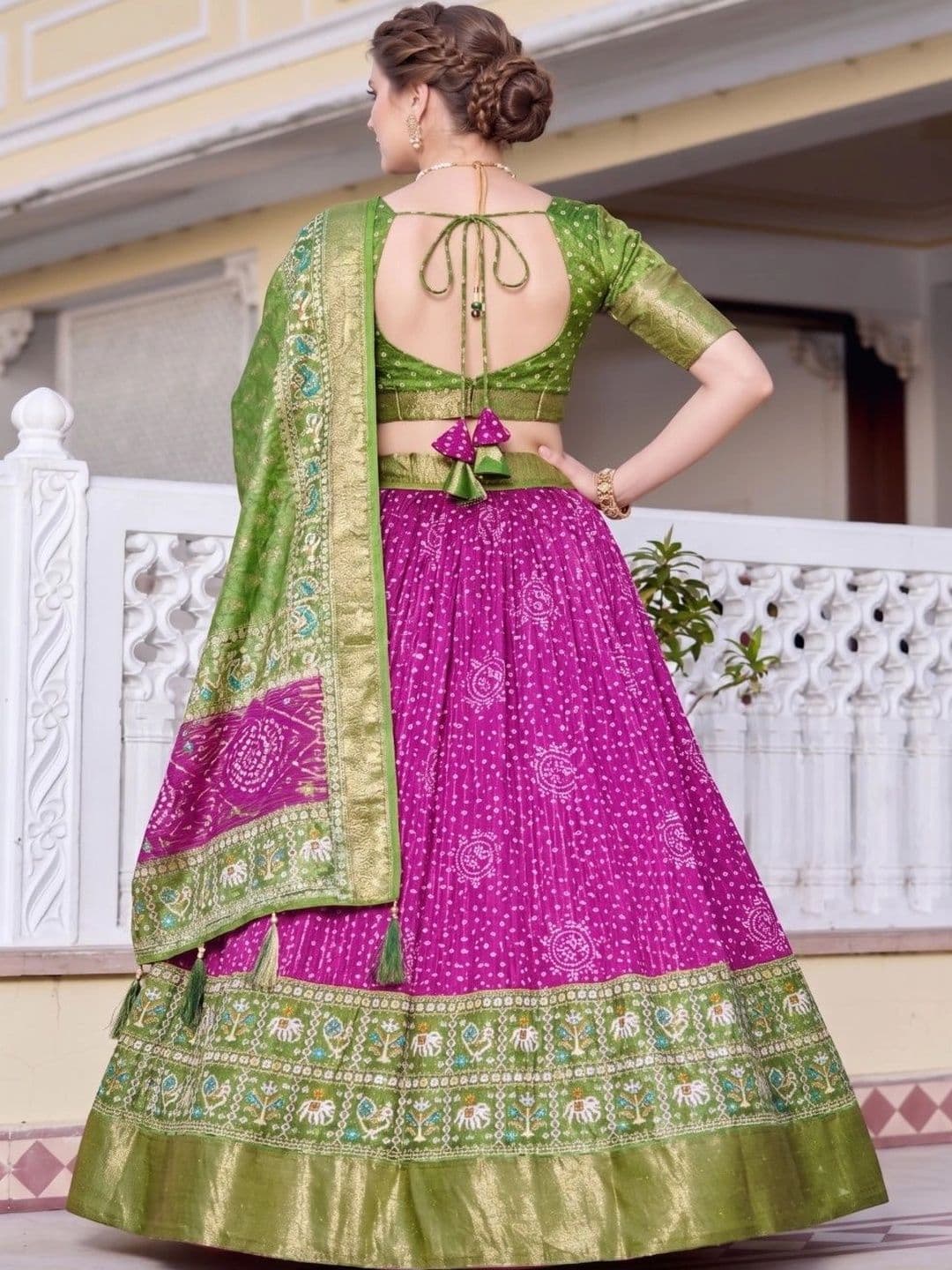 Anouk Women Embellished Semi-Stitched Lehenga & Unstitched Blouse With Dupatta thumbnail 5