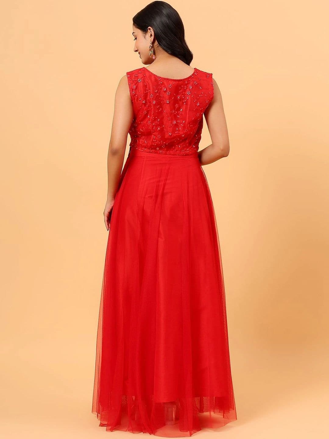 Frolic Rolic Embroidered Net Blouse & Net Skirt Set thumbnail 2
