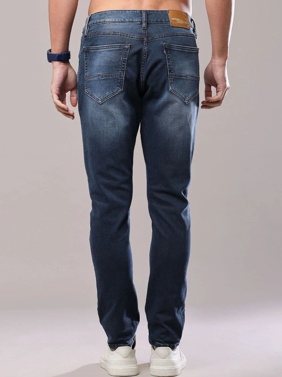 V-Mart Men Regular Fit Mid-Rise Low Distress Jeans thumbnail 4