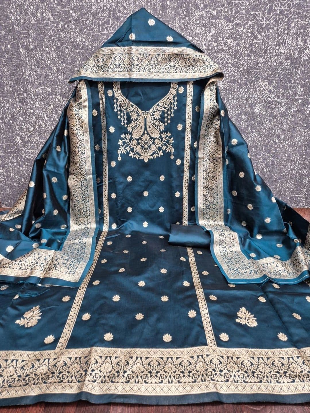 Dhaaga Ghar Art Silk Unstitched Dress Material thumbnail 2