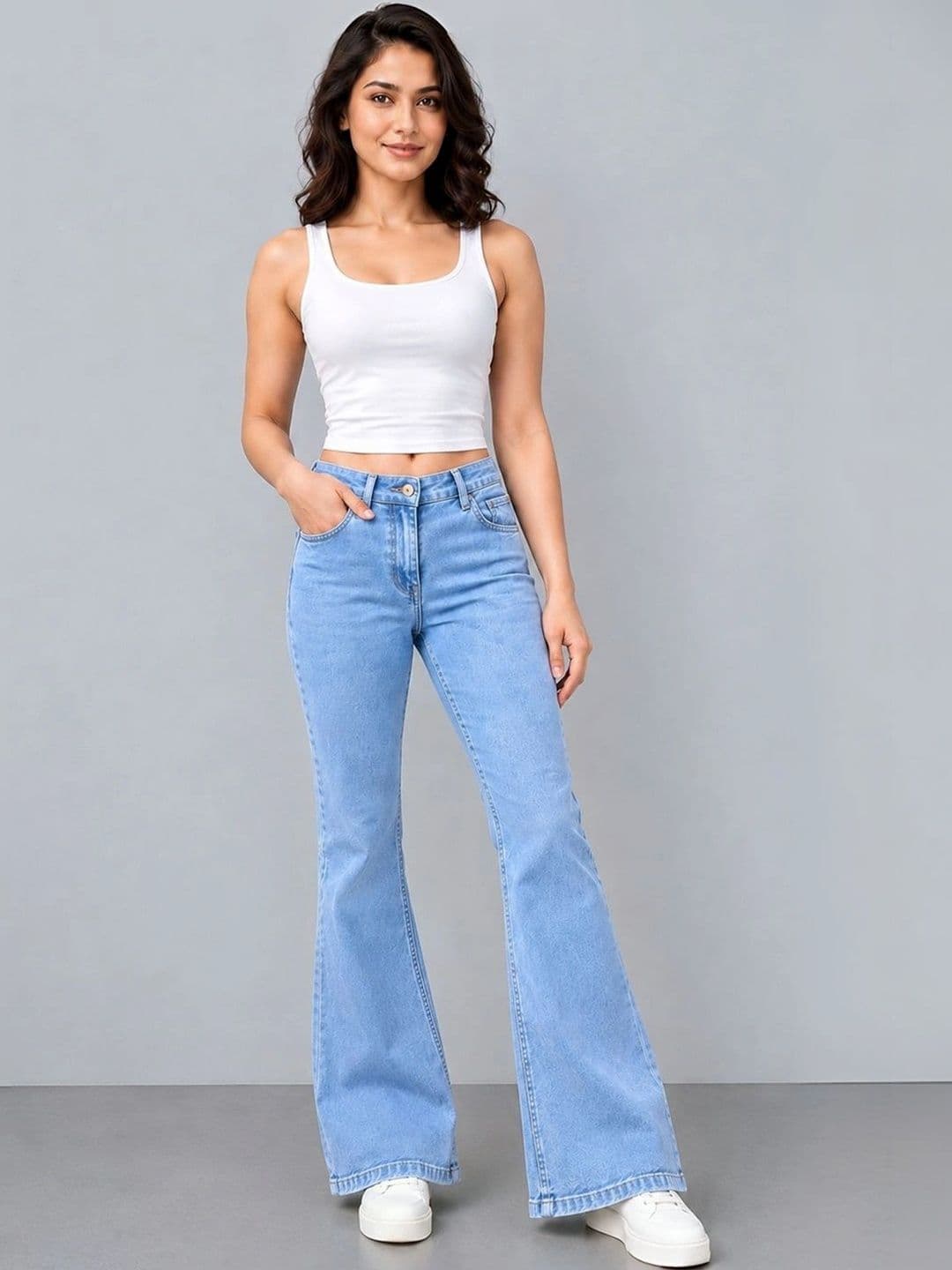 ZENTLY Women Jean Bootcut High-Rise Stretchable Jeans thumbnail 2