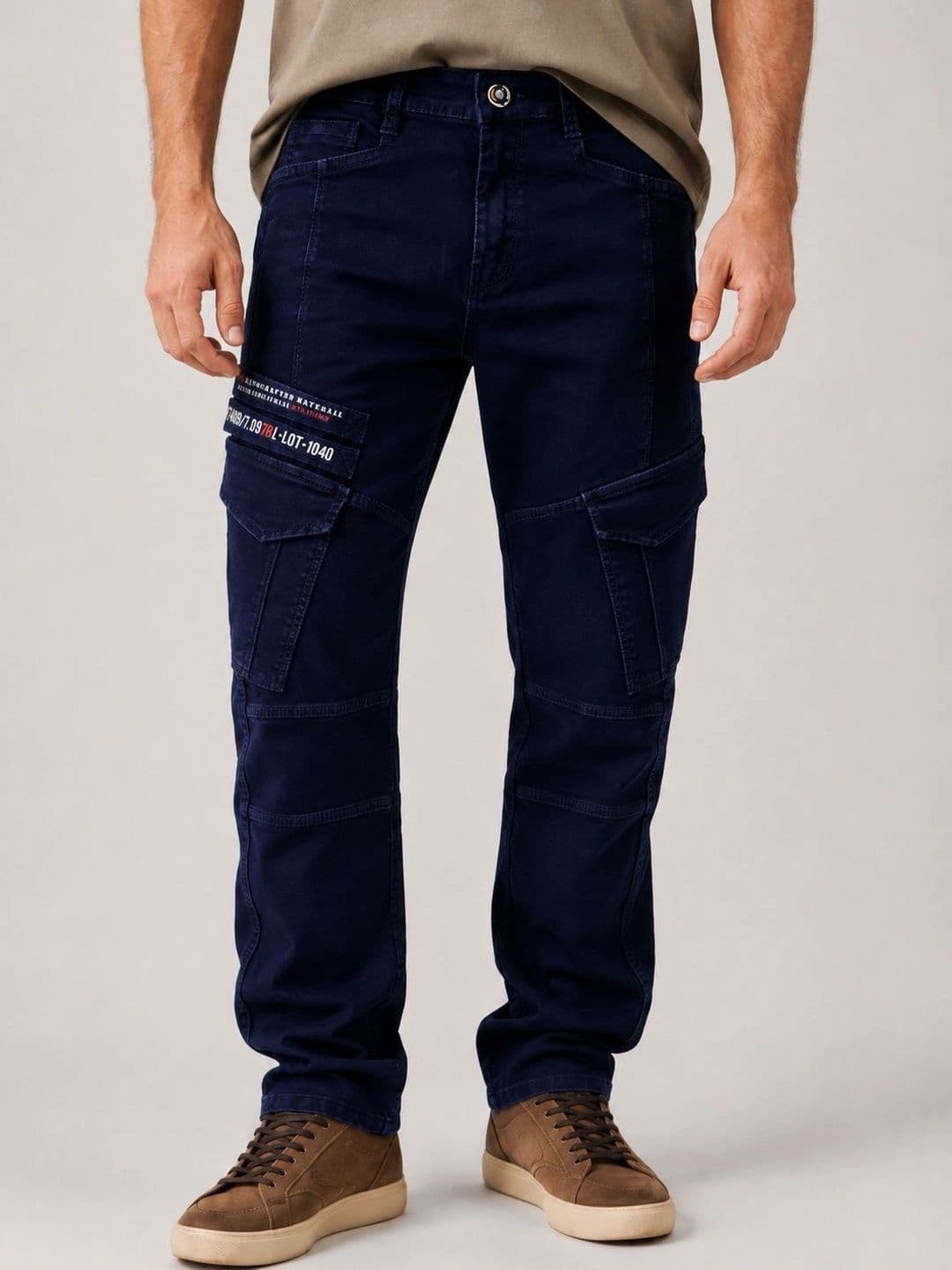 GEX Men Jean Regular Fit Mid-Rise Coated Stretchable Jeans - view 1