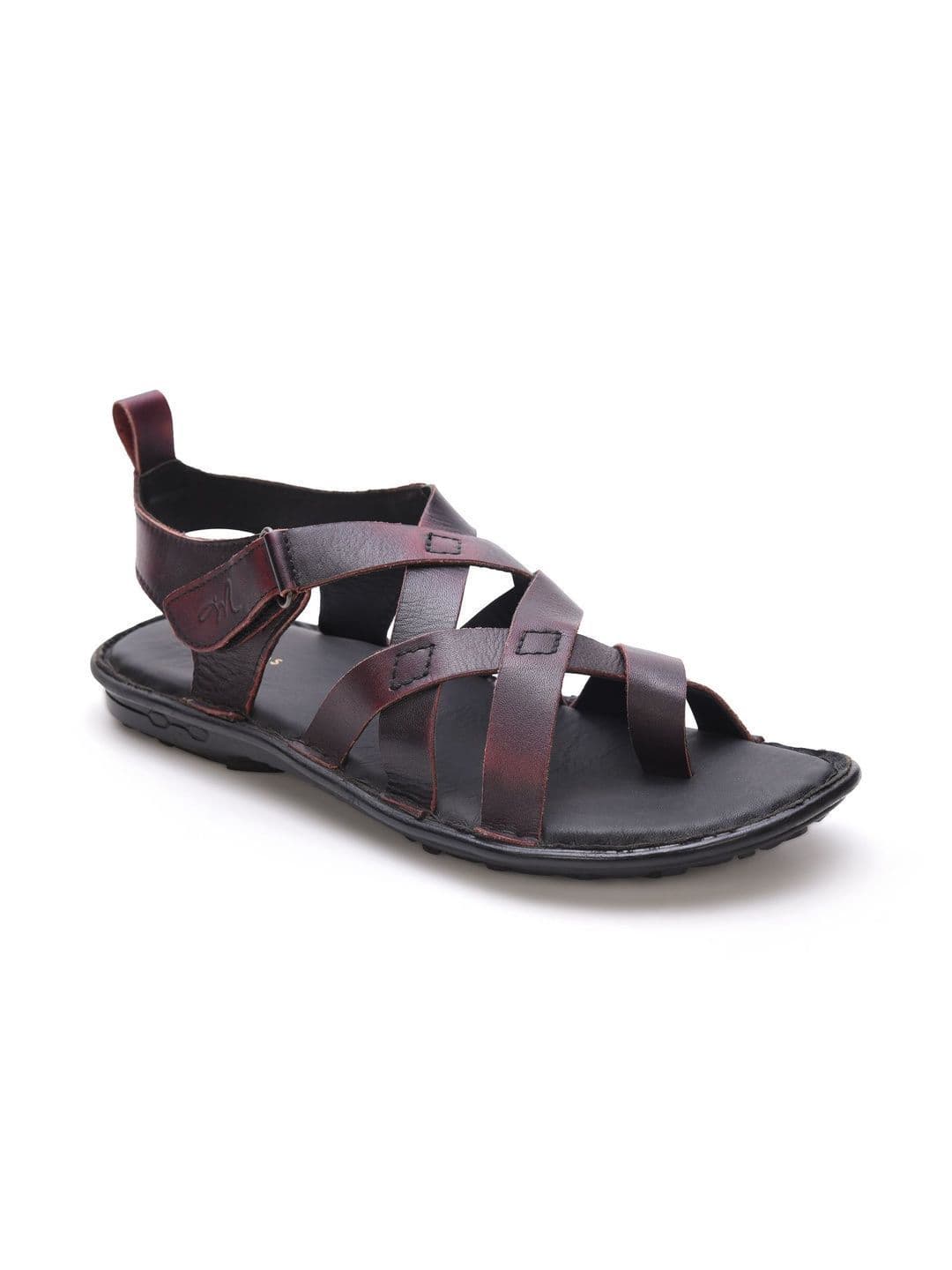 Mardi Gras Men Leather Comfort Sandals thumbnail 2