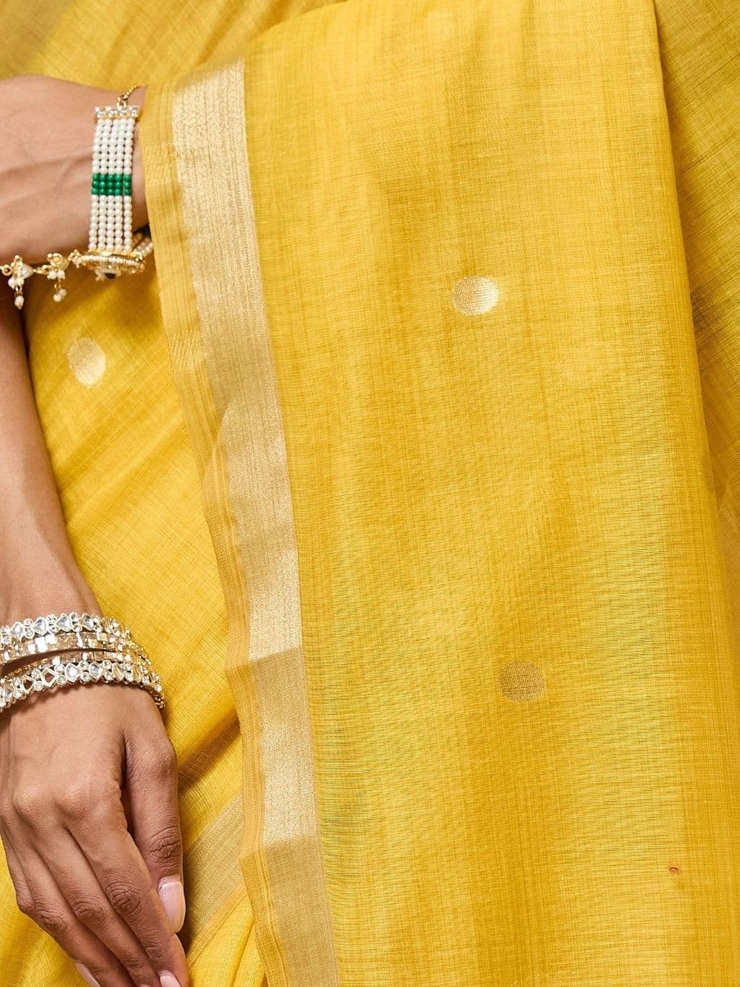 kasee Woven Design Zari Pure Cotton Designer Saree thumbnail 4