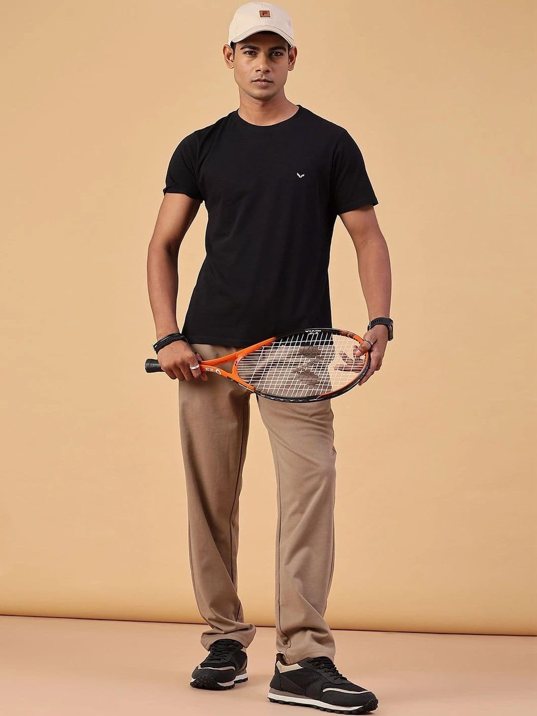 V-Mart Men Regular Fit Brand Logo Training Track Pants thumbnail 4