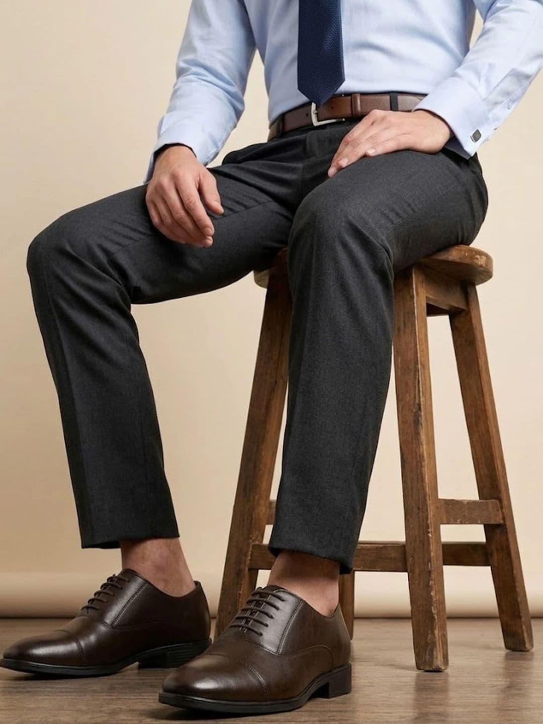 House of Pataudi Men Round Toe Lace-Ups Derbys Formal Shoes - view 1