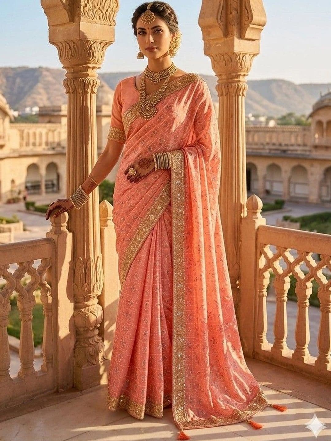 SmileyFashion Bandhani Zari Art Silk Designer Bandhani Saree - view 1