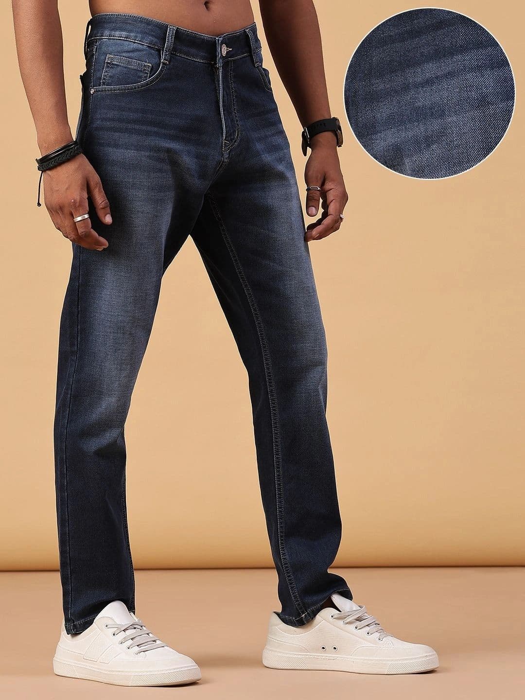 V-Mart Men Regular Fit Mid-Rise Low Distress Jeans thumbnail 6