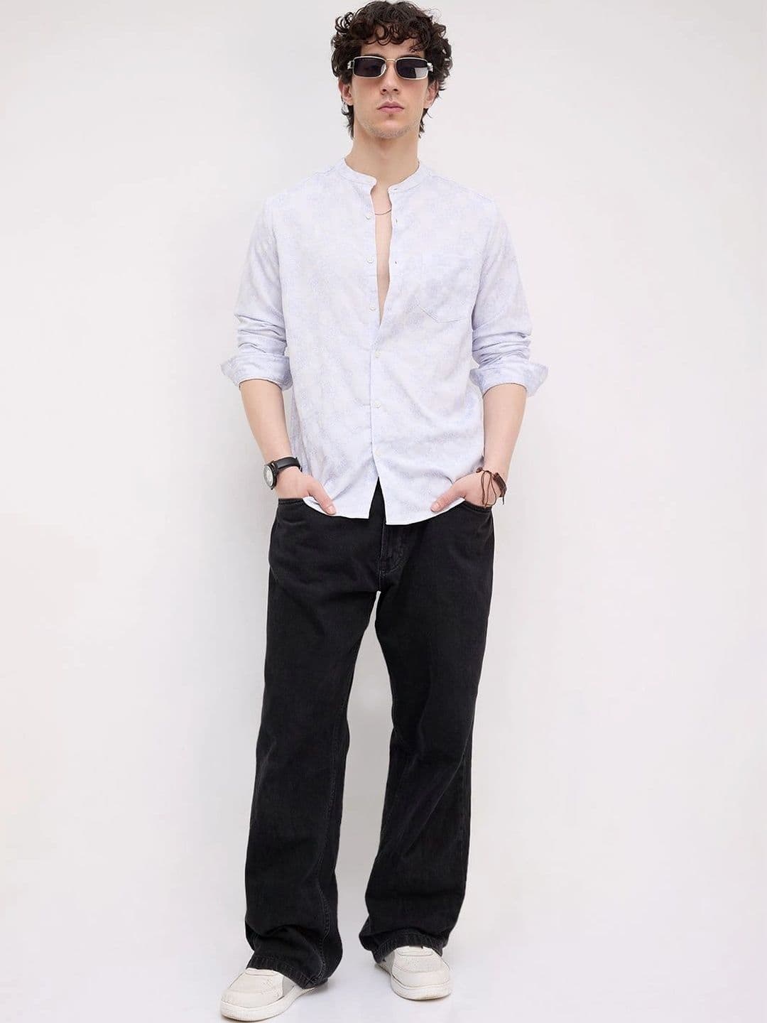 VASTRADO Men Classic Slim Fit Floral Printed Casual Shirt thumbnail 3