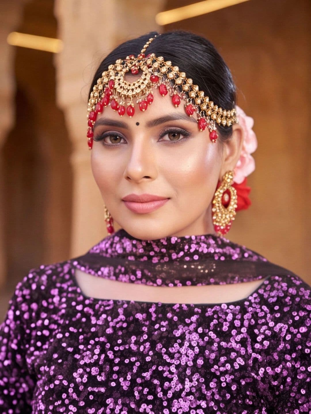 Anouk Rustic Embellished Sequinned Semi-Stitched Lehenga & Unstitched Blouse With Dupatta thumbnail 7