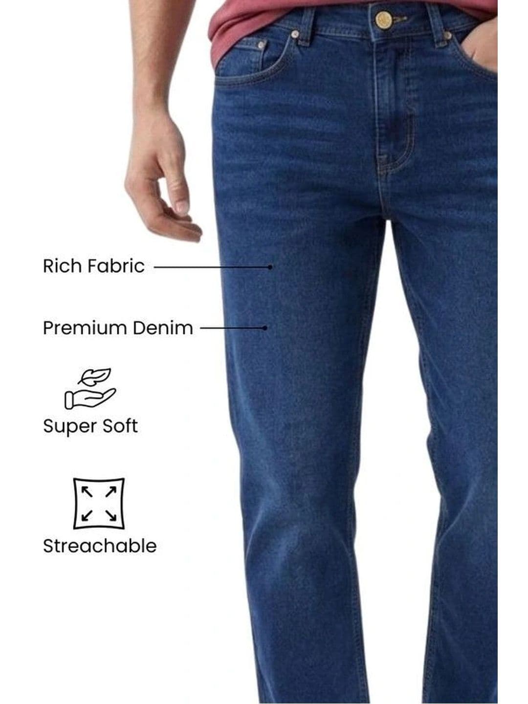 ETON VALLEY Men Regular Fit Mid-Rise Jeans thumbnail 5