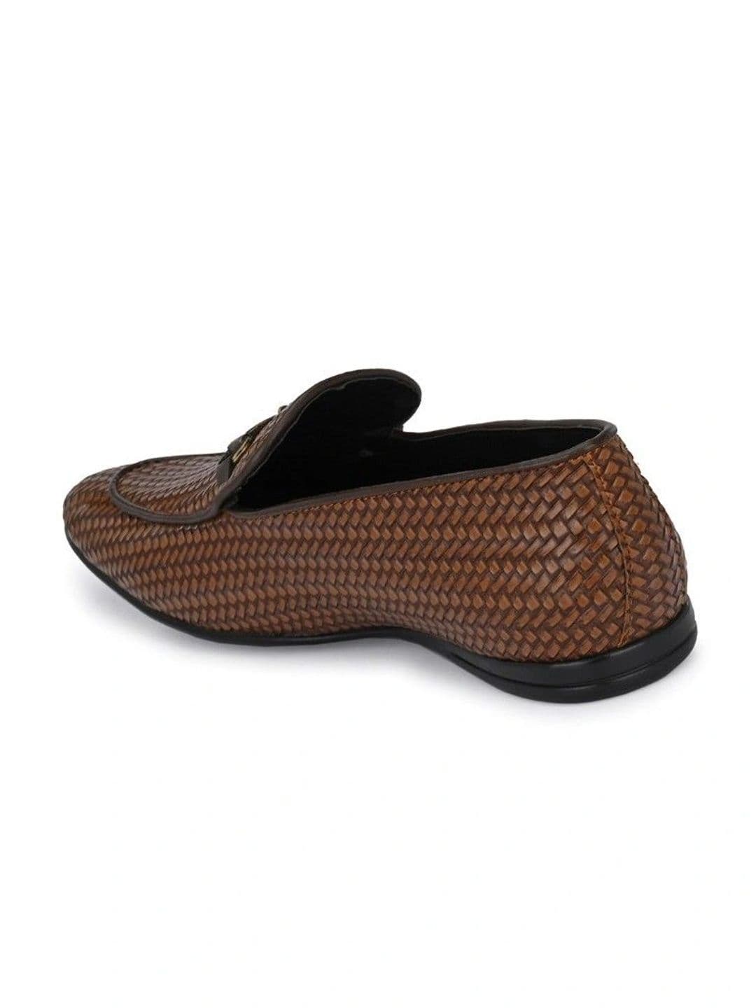 House of Pataudi Men Woven Design Loafers thumbnail 3