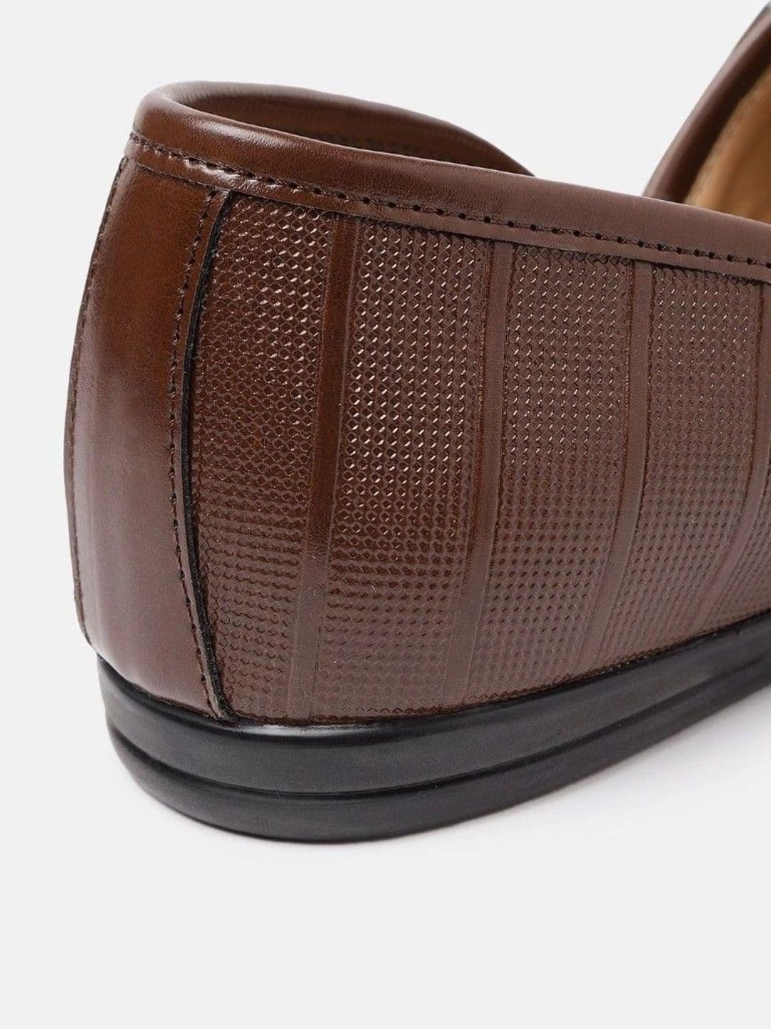 House of Pataudi Men Textured Mojaris thumbnail 5