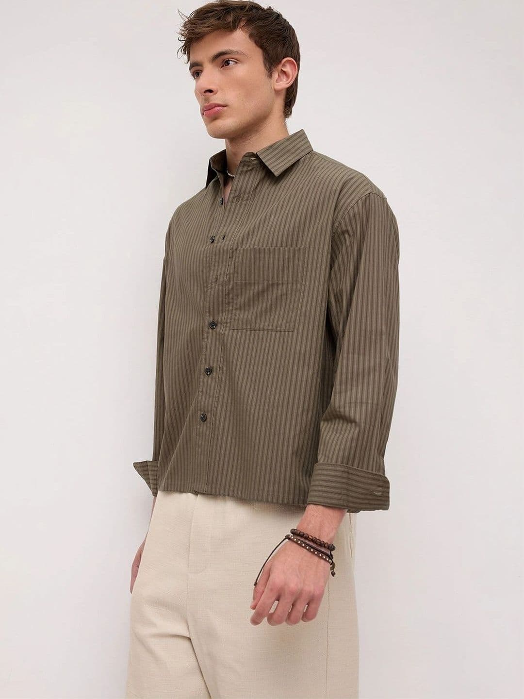 VASTRADO Men Classic Boxy Striped Casual Shirt thumbnail 2