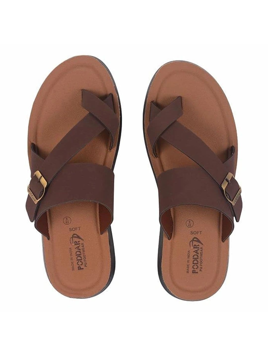 Poddar Men Open Toe Flats with Buckles thumbnail 2