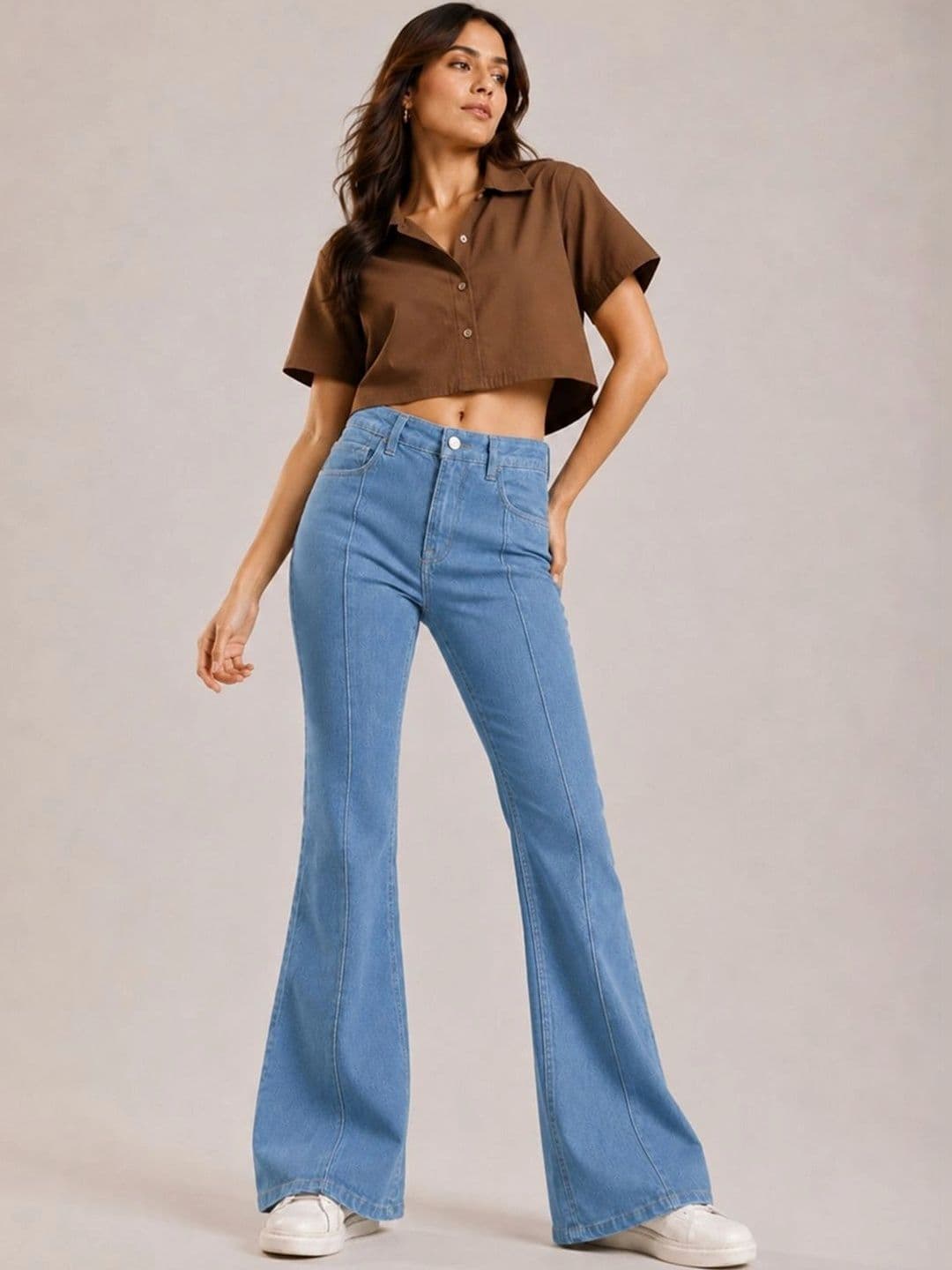 ZENTLY Women Jean Bootcut High-Rise Stretchable Jeans thumbnail 7